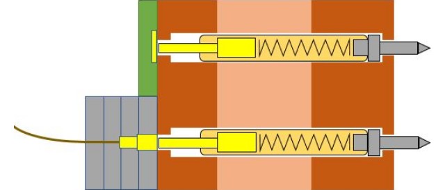 両端プローブの構造の断面イラスト