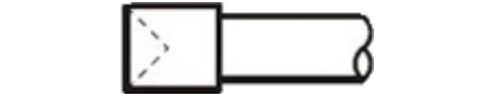 フラット及び逆円錐型のイラスト