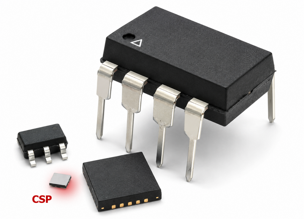 DIP、QFN、WLCSPなど複数の半導体パッケージ